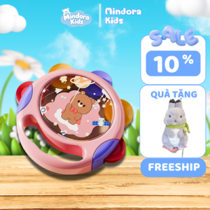 Trống Lắc Xúc Xắc Cầm Tay Cho Bé – Phát Triển Thính Giác & Vận Động