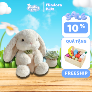 Thỏ Bông Dễ Thương Ôm Củ Cà Rốt -Mềm Mại Cho Bé Yêu